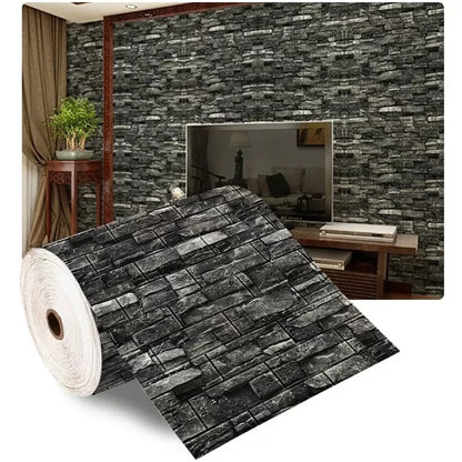 Waterproof 3D Foam Brick Wall Sticker for Home
