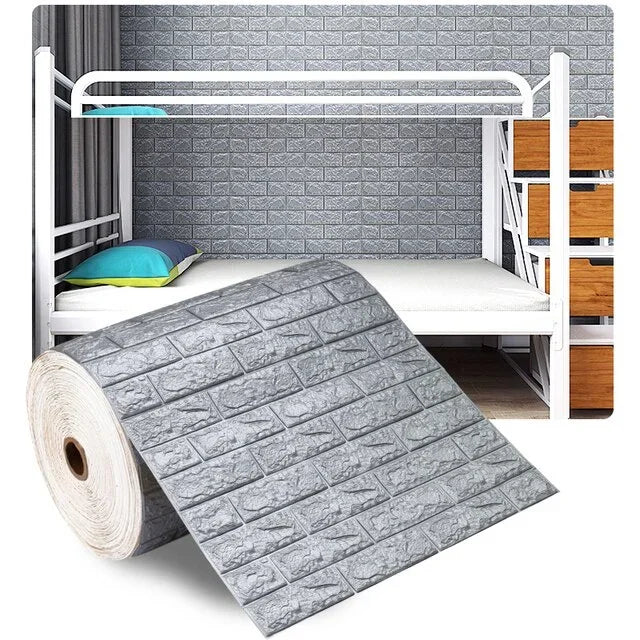 Waterproof 3D Foam Brick Wall Sticker for Home