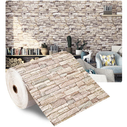 Waterproof 3D Foam Brick Wall Sticker for Home